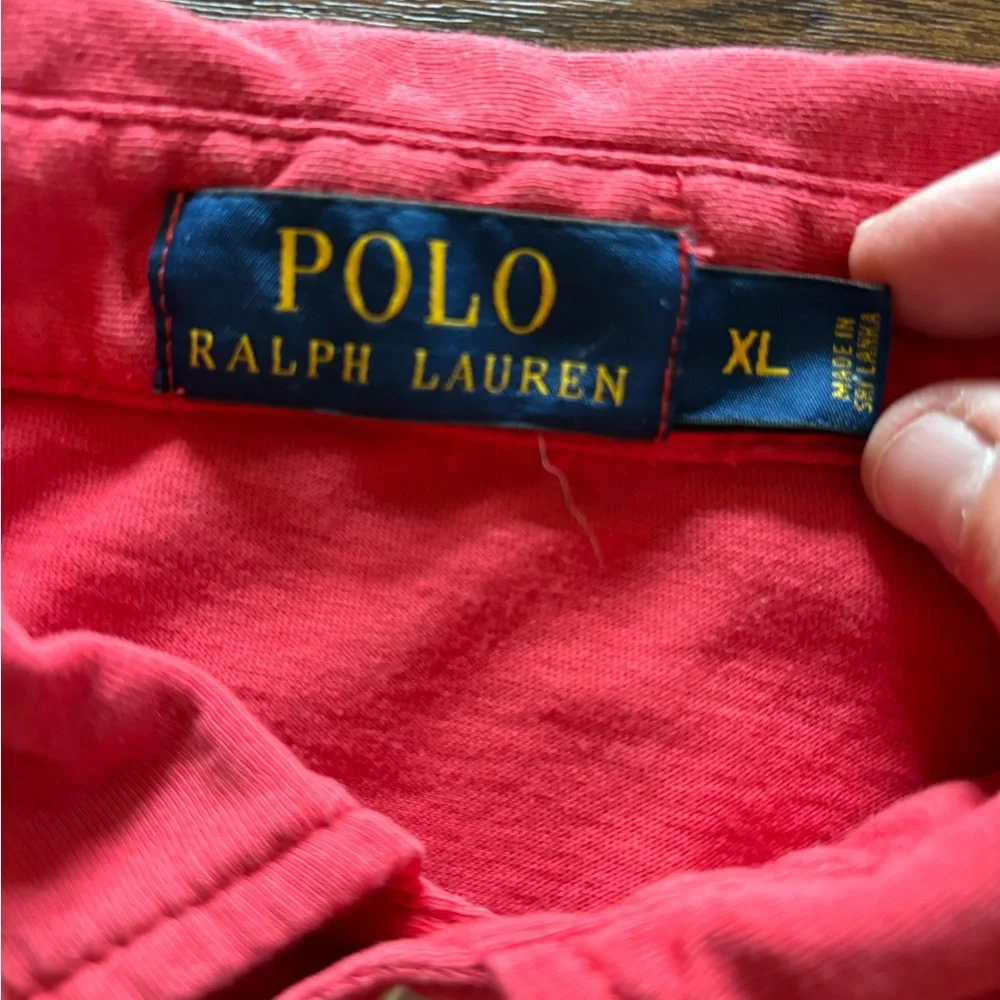 Polo Ralph Lauren Shirt Mens XL Casual Lightweight Outdoor Pony Red Adult